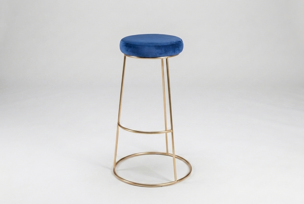 Sgabello da bar Iconic Rose Gold con cuscino di seduta