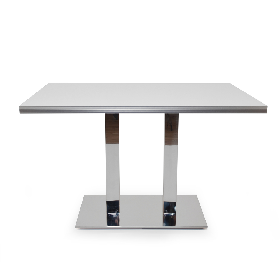 American Dinertisch Weiss 120x69cm Restauranttisch Bistrotisch-ING10600