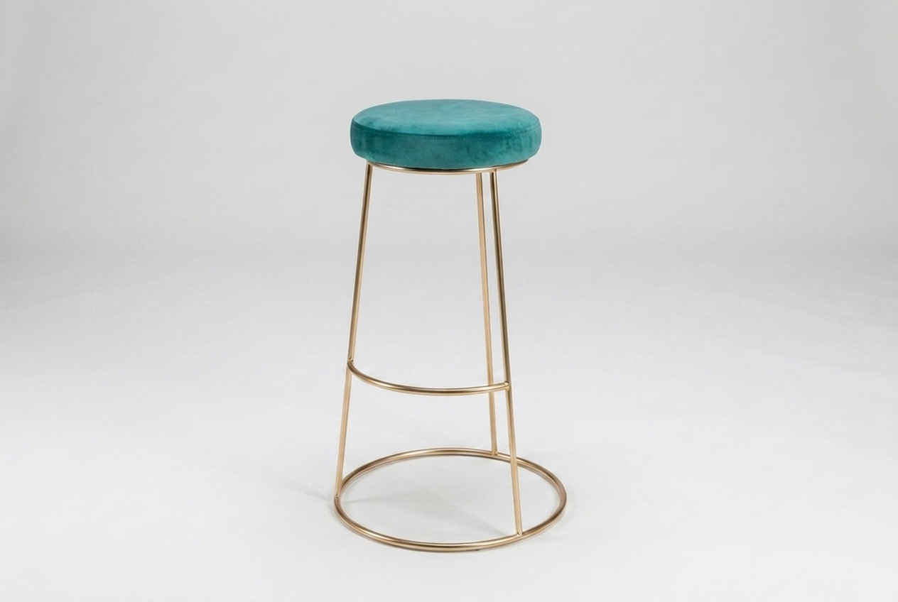 Sgabello da bar Iconic Rose Gold con cuscino di seduta
