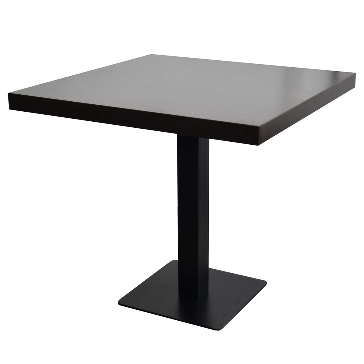 Restaurant Bistro Tisch 70x70x3cm Dunkelbraun Wenge Rom Tischbein Schwarz