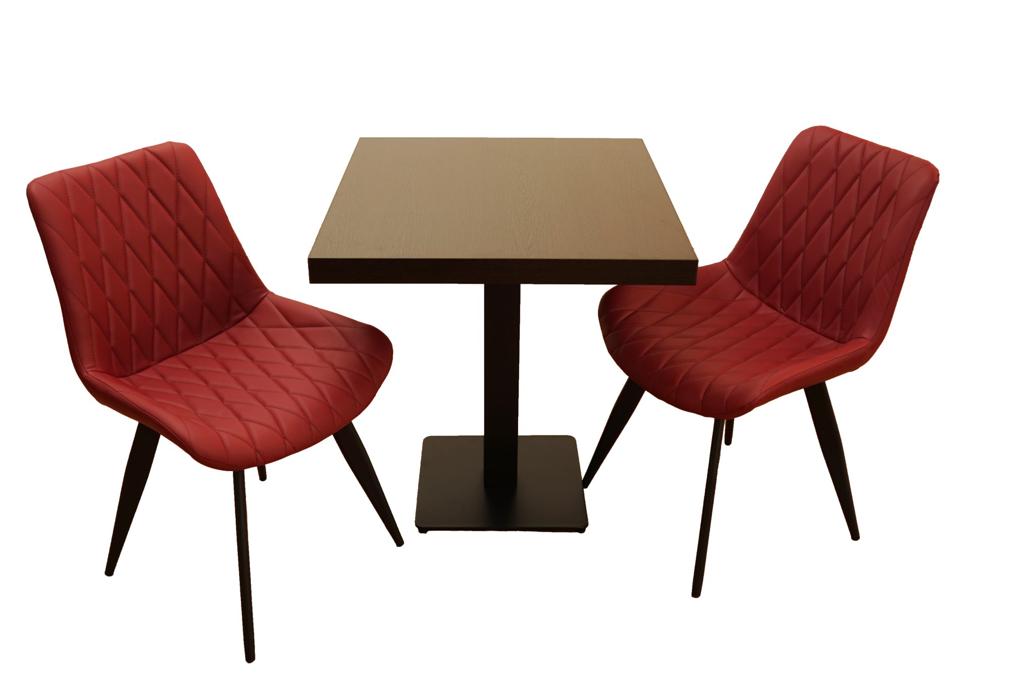 1+2 Set 80x80 Sedia Ristorante Scarlatto Hotel Bistro Tavolo Sedie Gastronomia Arredo vino rosso