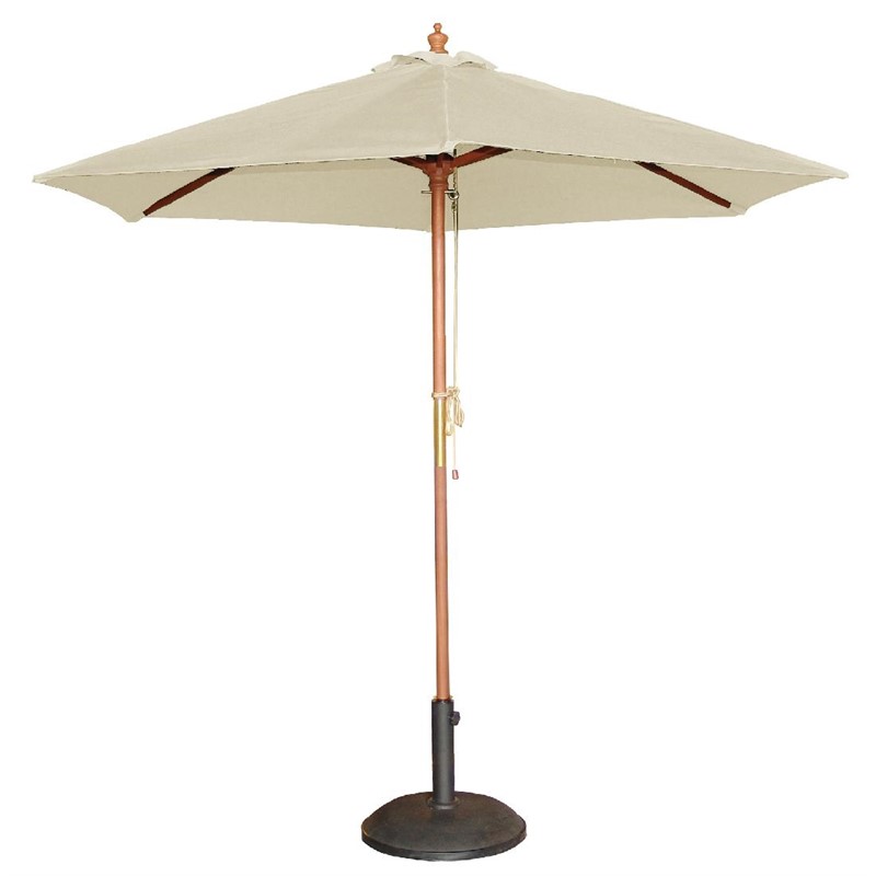 Sonnenschirm Outdoor Schirm Trekkingschirm Creme Rund 2,5m-ING10674 Sonnenschirm Outdoor Schirm Trekkingschirm Creme Rund 2,5m-ING10674