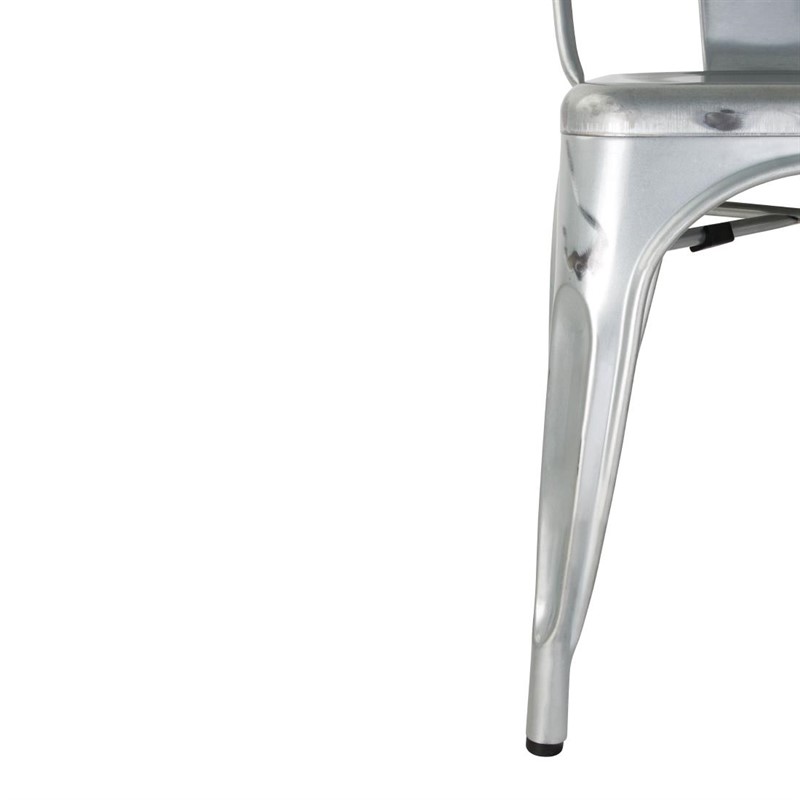 Stahlstühle Stella in Schwarz Grau Silber Restaurantstühle Hotelmöbel Stuhl-ING10700.2
