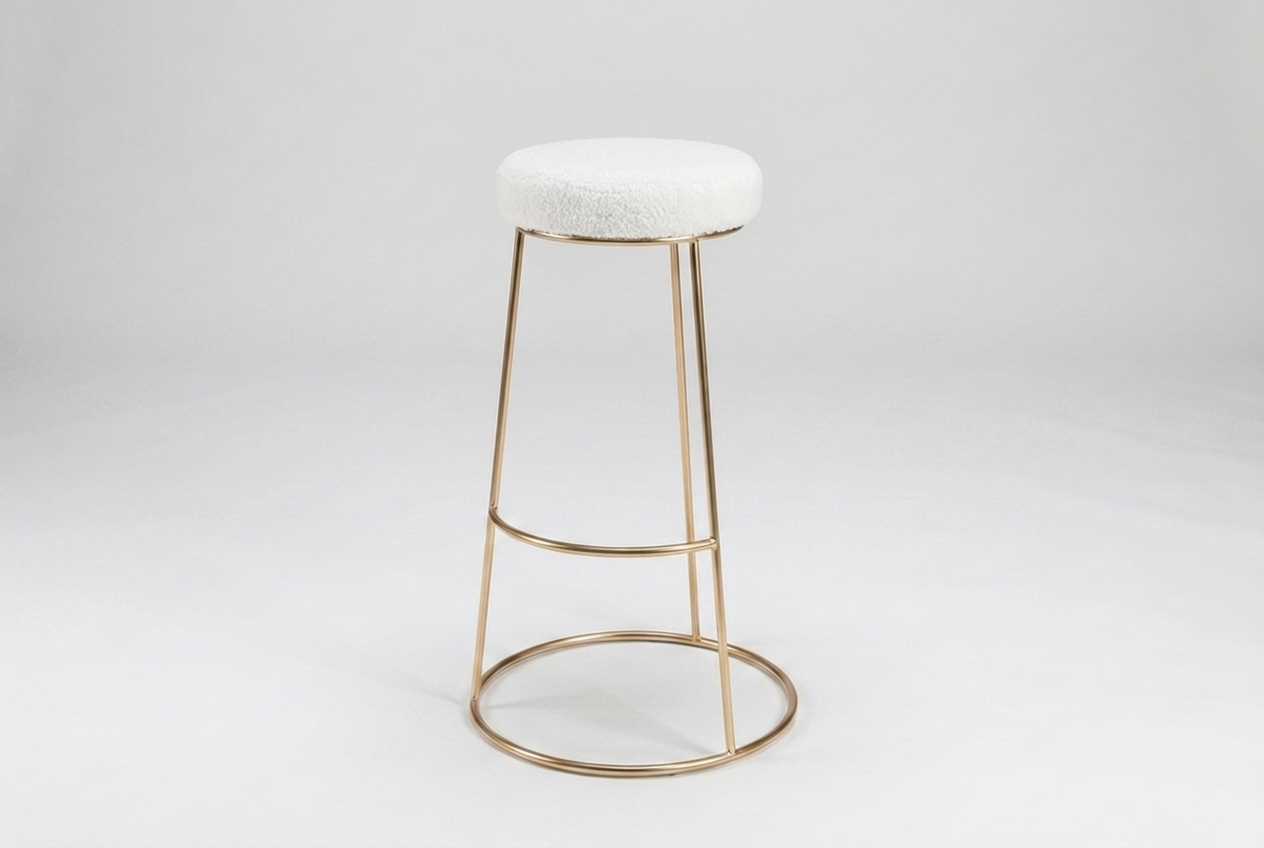 Sgabello da bar Iconic Rose Gold con cuscino di seduta