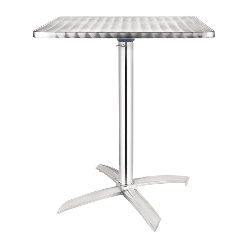 Outdoor Tisch Lumi Klappbarer 60x60cm Außenbereich Aluminium und Edelstahl-ING10616