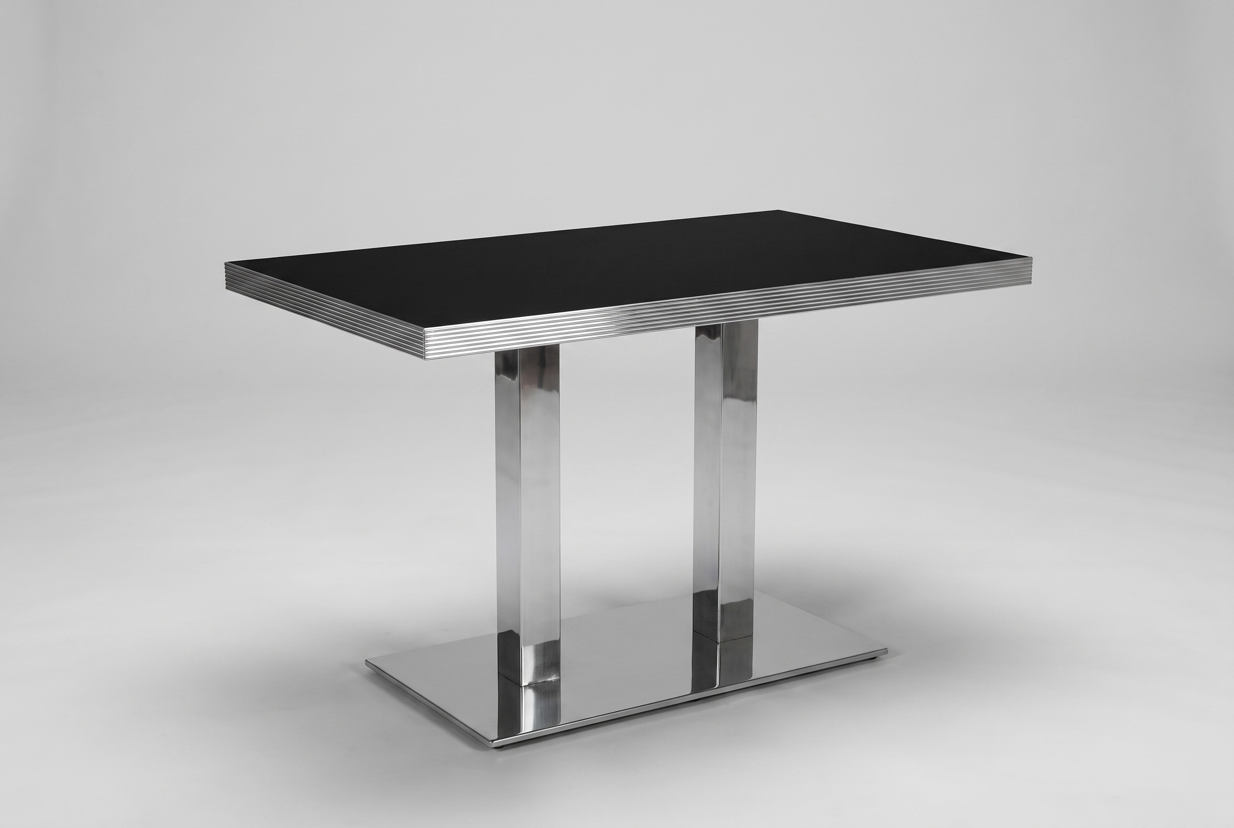 American Dinertisch Schwarz 120x69cm Restauranttisch Bistrotisch-ING10599