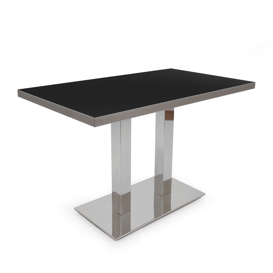 American Dinertisch Schwarz 120x69cm Restauranttisch Bistrotisch-ING10599 American Dinertisch Schwarz 120x69cm Restauranttisch Bistrotisch-ING10599