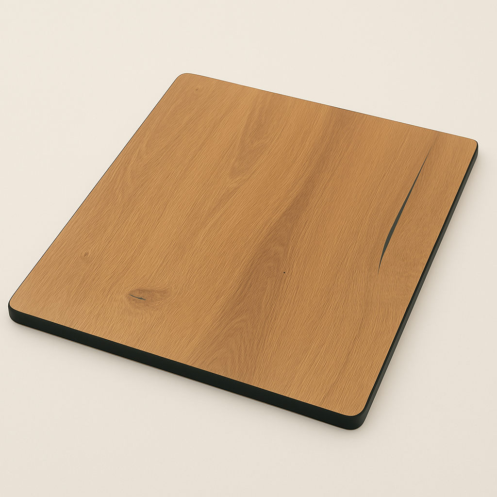 Outdoor Tischplatte 80x80cm Madeira Holzoptik Braun HPL Outdoor Tischplatte 80x80cm Madeira Holzoptik Braun HPL