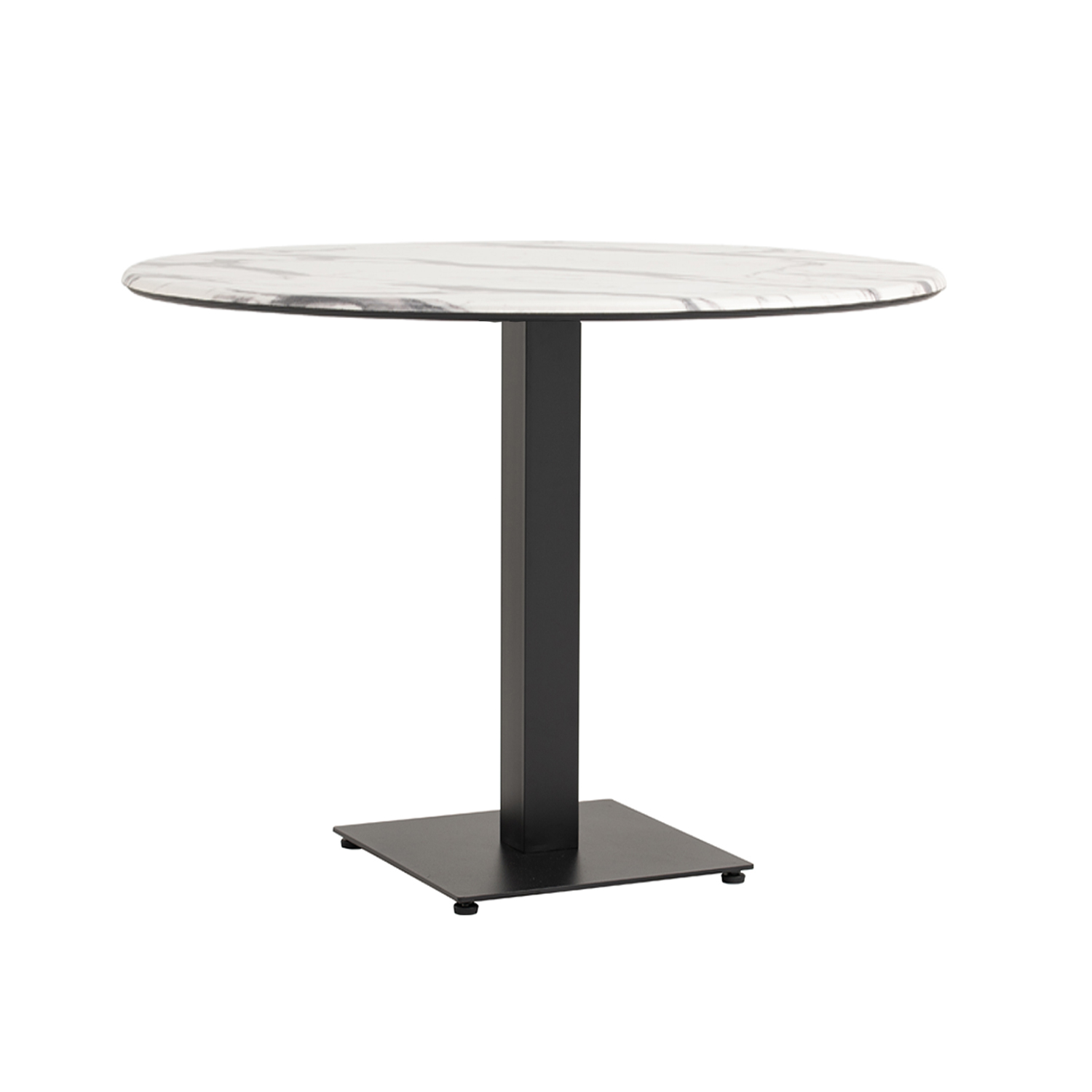 Outdoor-Tisch-Catania-in-Rund-80cm-Marmor-optik-Compact-HPL-Tischplatte-3s1m9kZklMG9Do Tavolo da esterno rotondo Catania da 60 cm con piano in HPL compatto bianco effetto marmo