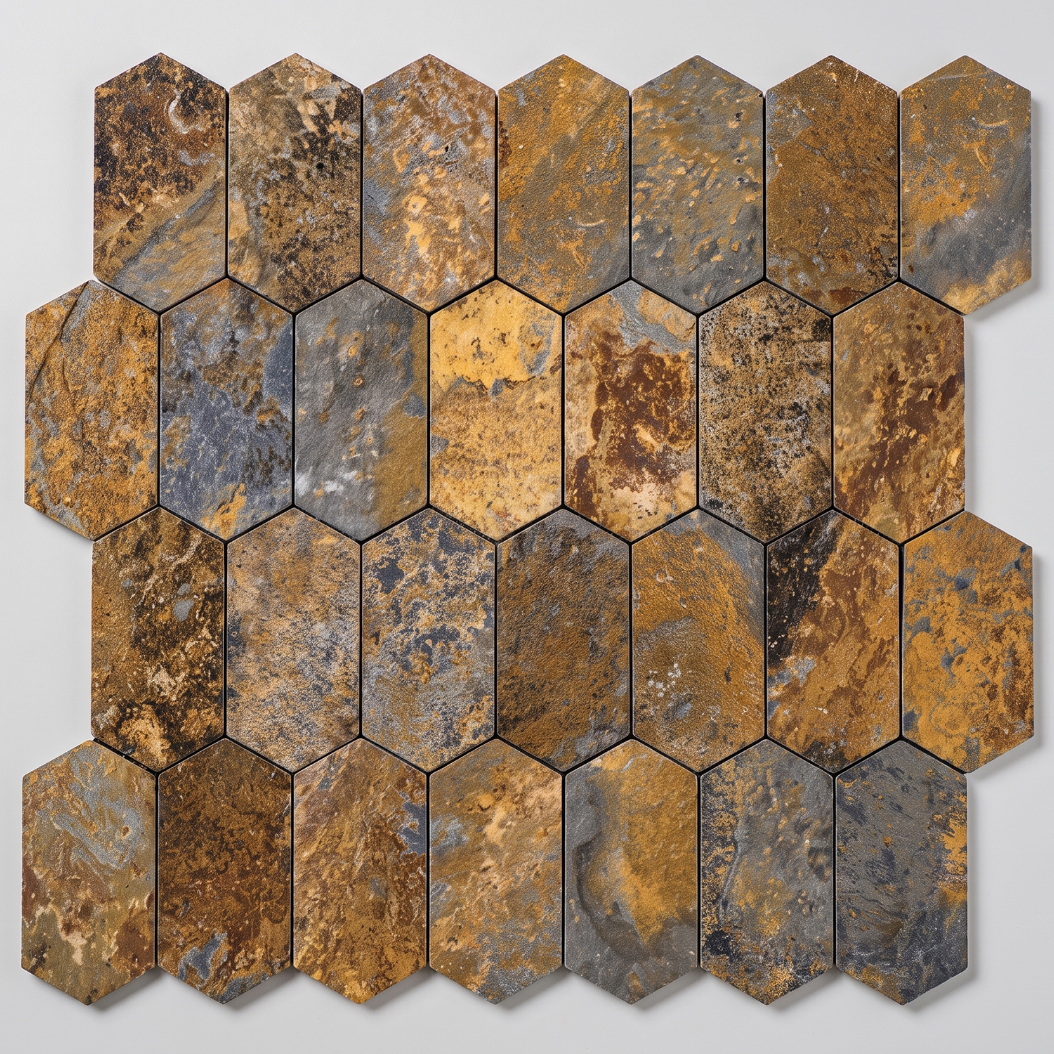 Selbstklebendes Aluminium Mosaik Nantes in Schieferoptik 320x305x3mm