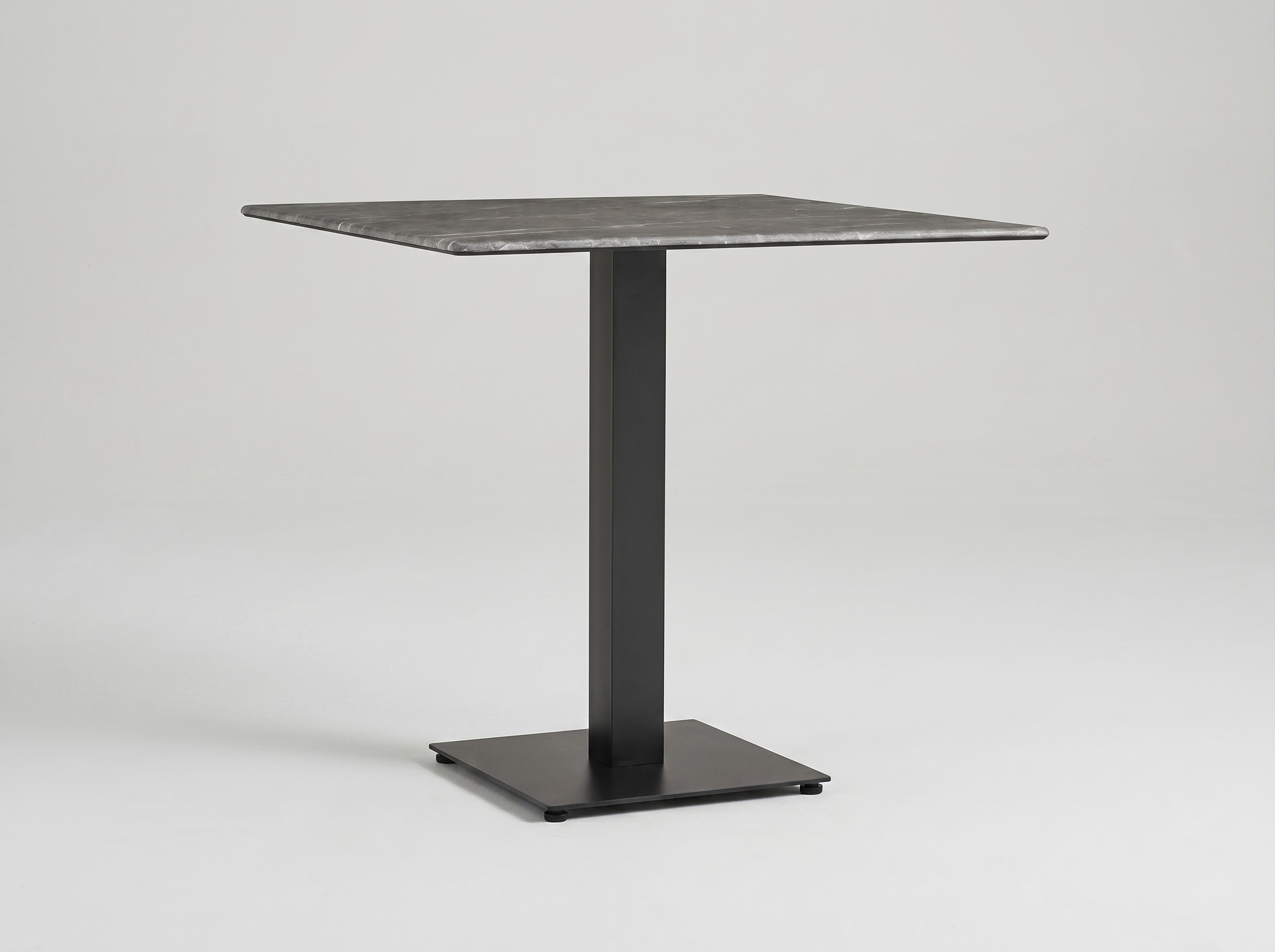 Tavolo da esterno Catania 70x70cm in marmo grigio Piano in HPL compatto