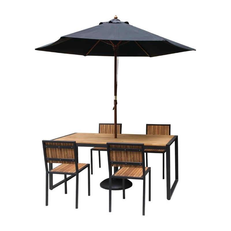 Garnituren 1+4 Lero Outdoor Tisch 120x80 und Stühle-ING10609.1