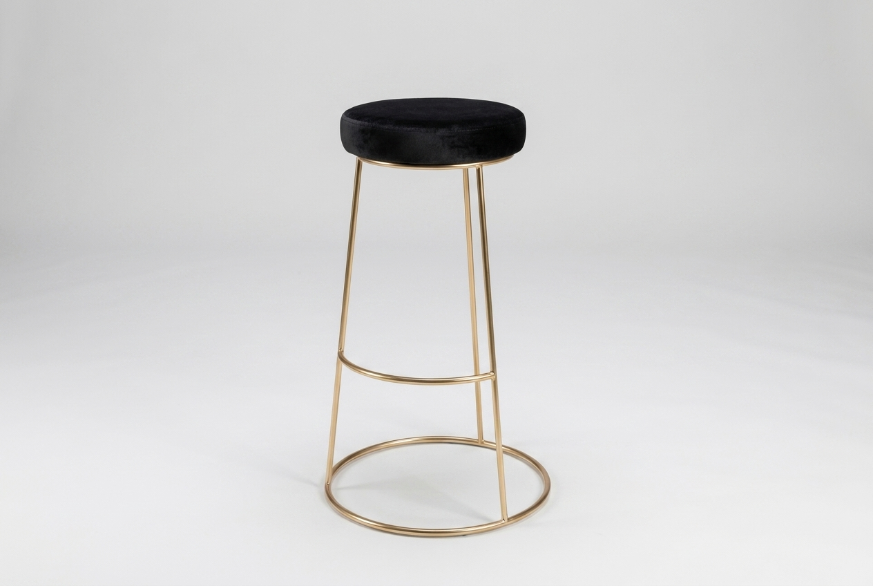 Sgabello da bar Iconic Rose Gold con cuscino di seduta