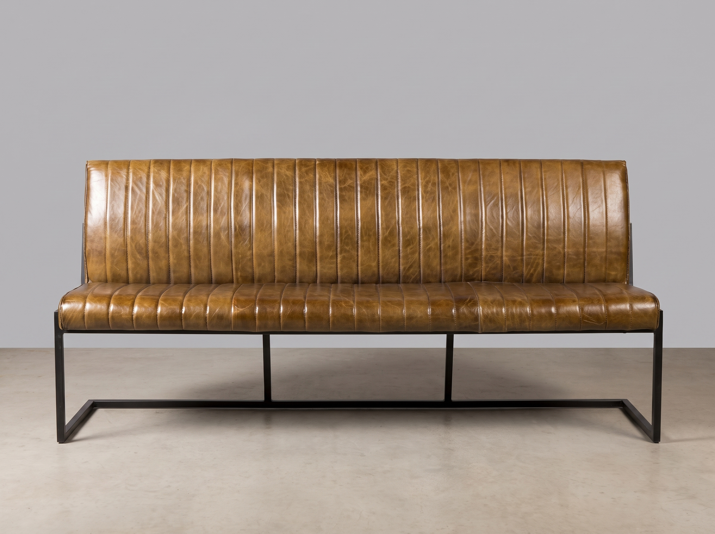 Panca Gastro Cognac Brown Old English in vera pelle